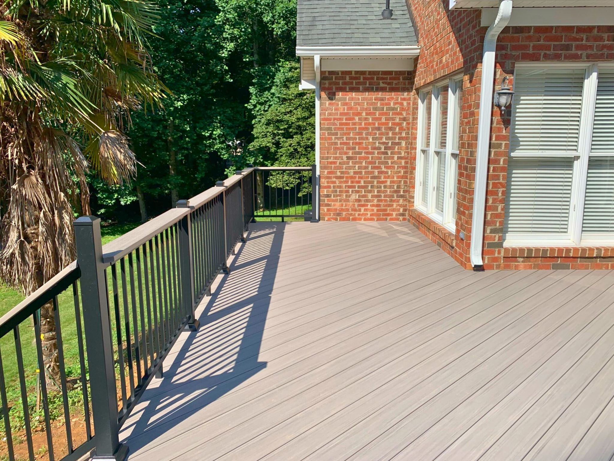 Composite deck built by Indian Trail Deck Builder, Archadeck.